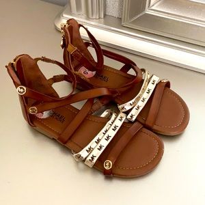 Micheal Kors girls brown sandals